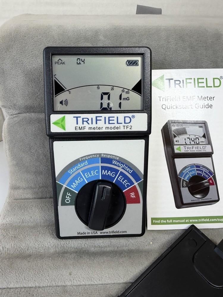 EMF Meter Model TF2 Handheld Detector for 3 Types of EM Fields, Tested & Working