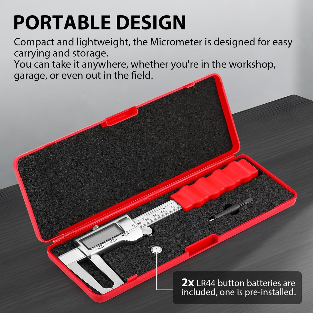 Digtal Caliper Disc Brake Rotor Micrometer Digital Caliper Measuring Tool for...