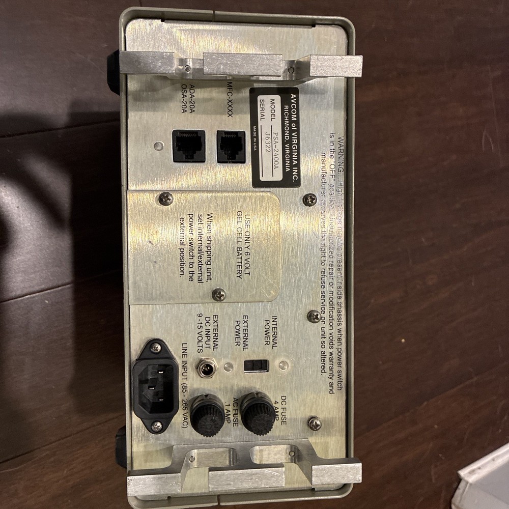 Avcom Portable Spectrum Analyzer Model PSA-2400A With Manual PDF Read Below!