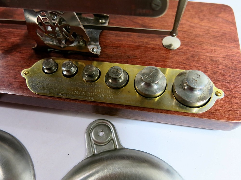 Antique Kodak Studio Scale with Weights & Box — Refinished Base plus New Feet