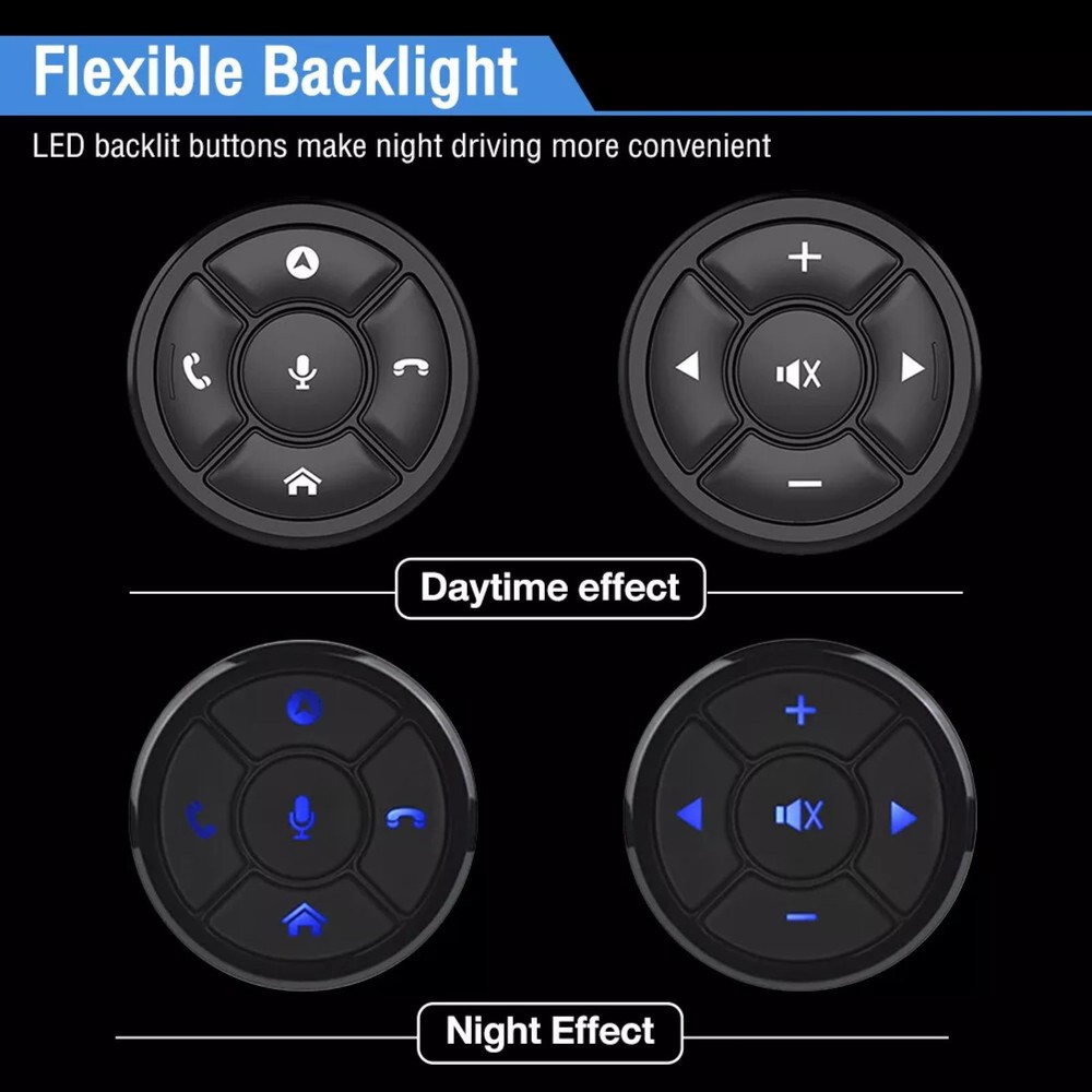 New Universal Wireless Car Remote Control Button Smart Steering Wheel Controller