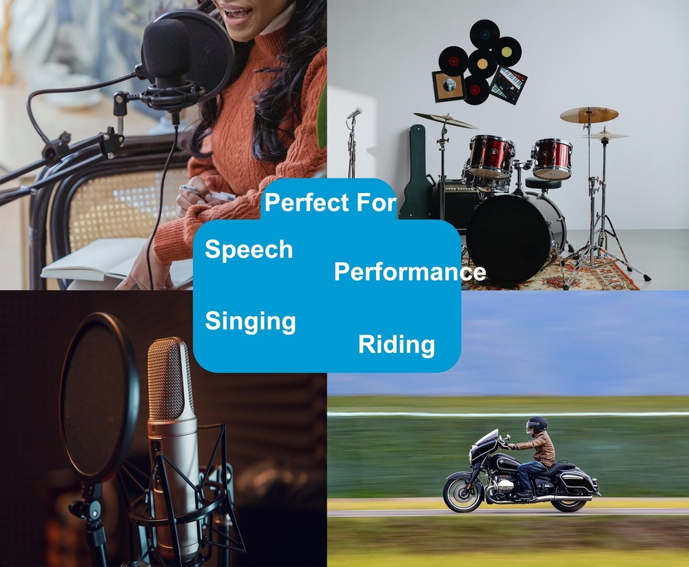 Hocoder Phone Holder for Mic Stand Clamp Single - Holder, Black