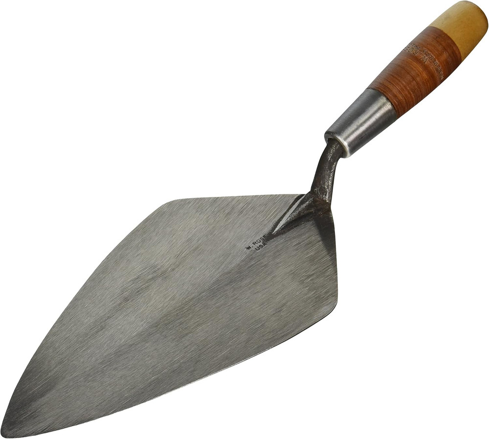 11" London Brick Trowel - Comfortable Leather Handle for Durable Performance
