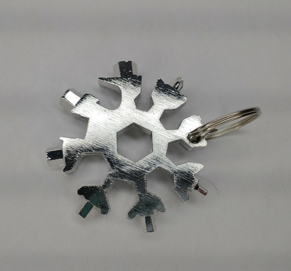 Snowflake Multi Tool Keychain Key Ring