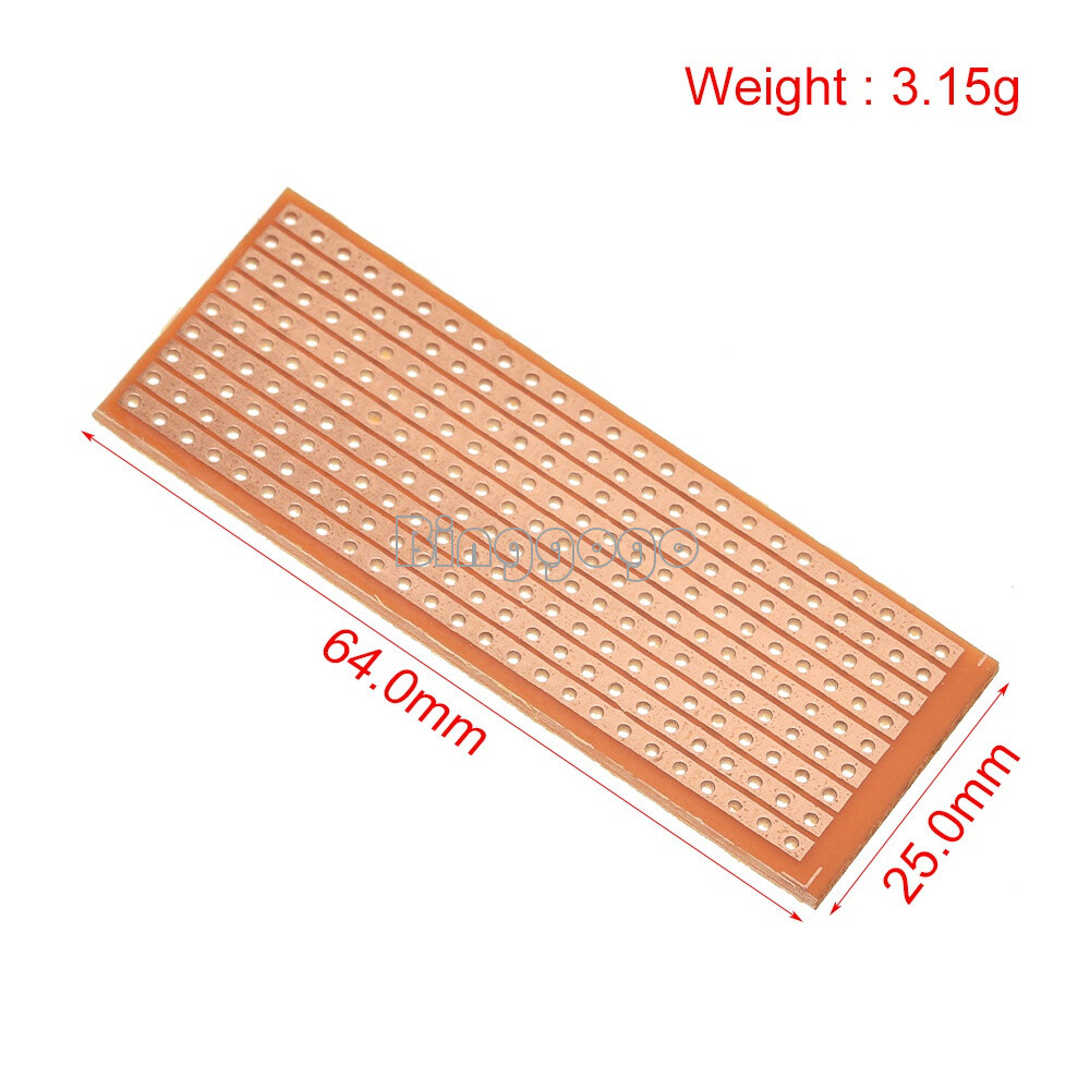 10PCS 2.5*6.4CM Prototype Paper PCB Universal Experiment Matrix Circuit Board