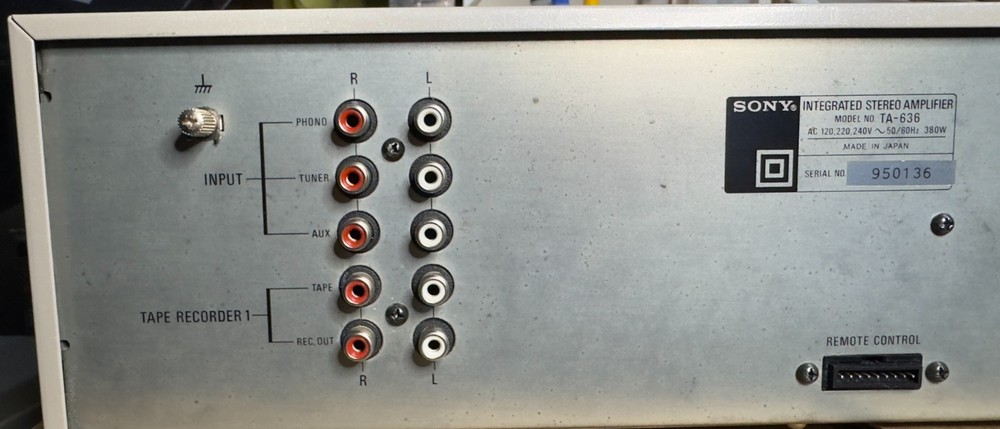Sony TA-636 Integrated Stereo Amplifier – Serviced – Working – Read Description-