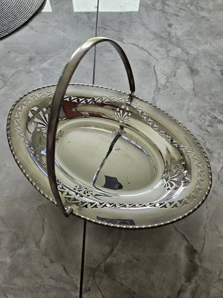 Silver Plated Dish With Handle