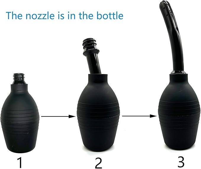 Anal Vaginal Bulb Douche Colonic Irrigation Rubber Enema Bag Cleaner Kit for Men