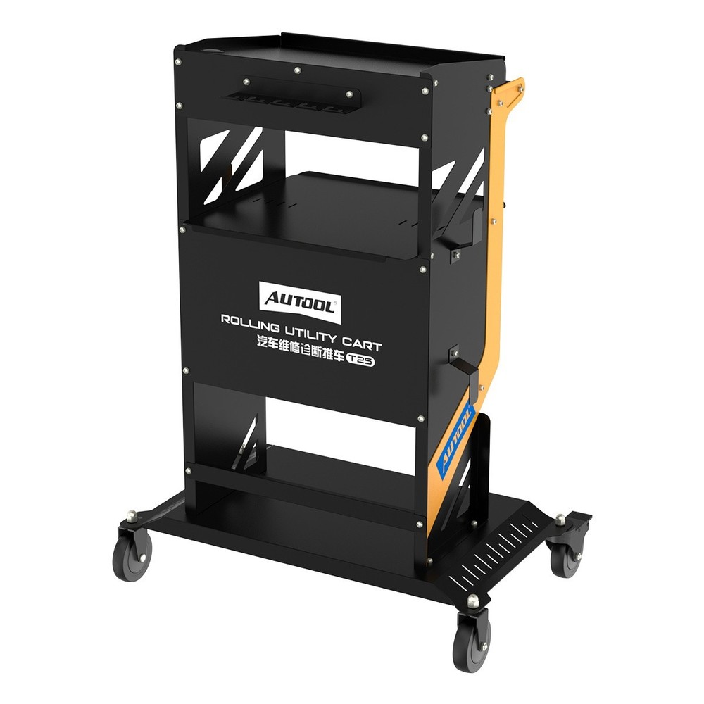 Rolling Tool Cart Mechanic Storage Trolley For ECU Reprogramming Power Supply