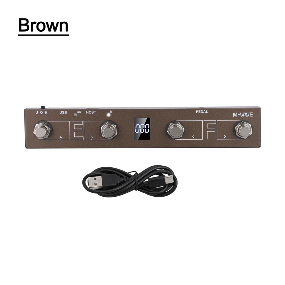 For M-VAVE Chocolate Plus For MIDI Footswitch Controller Rechargeable 4Buttons