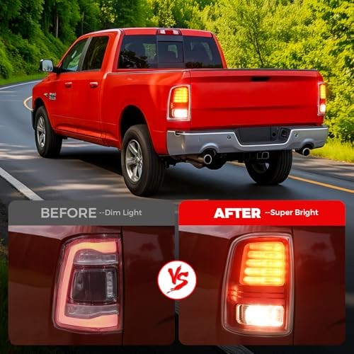 Ram LED Tail Light Assembly Compatible with 2013 2014 2015 LED Left Driver Side
