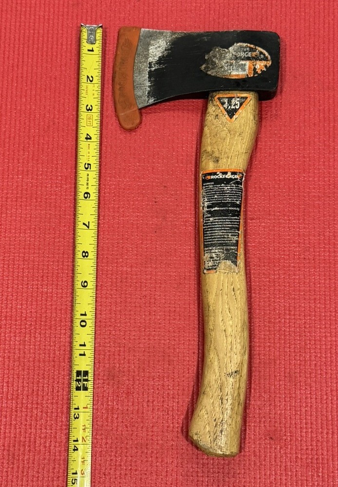 ROCKFORGE - Camping Axe 1.25lbs With Wood Handle Nice!!