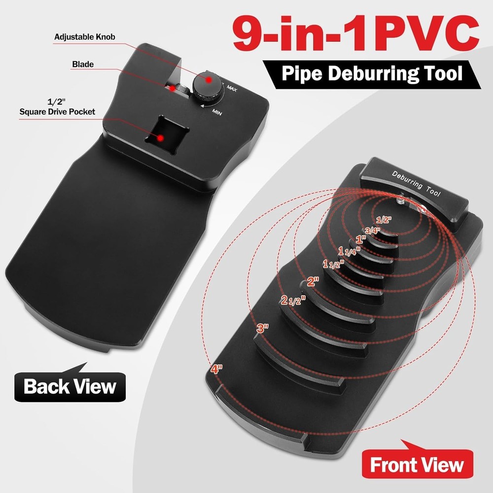 Plastic Pipe Reamer Deburring Tool PVC Chamfer Tool 0.5'' to 4''