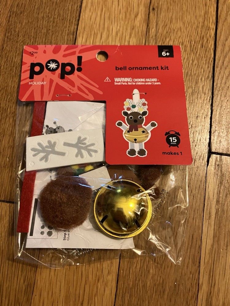 Pop! Bell Ornament Craft Kit - New In Pkg
