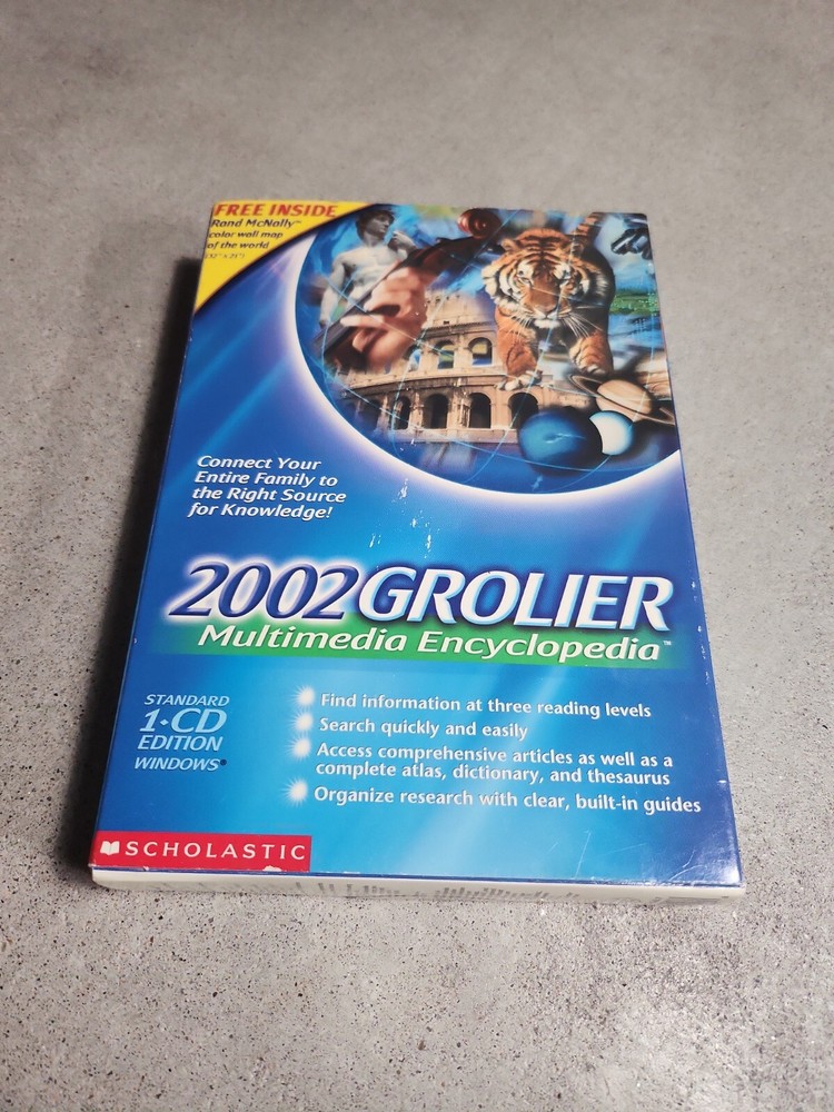 2002 Grolier Multimedia Encyclopedia PC Software