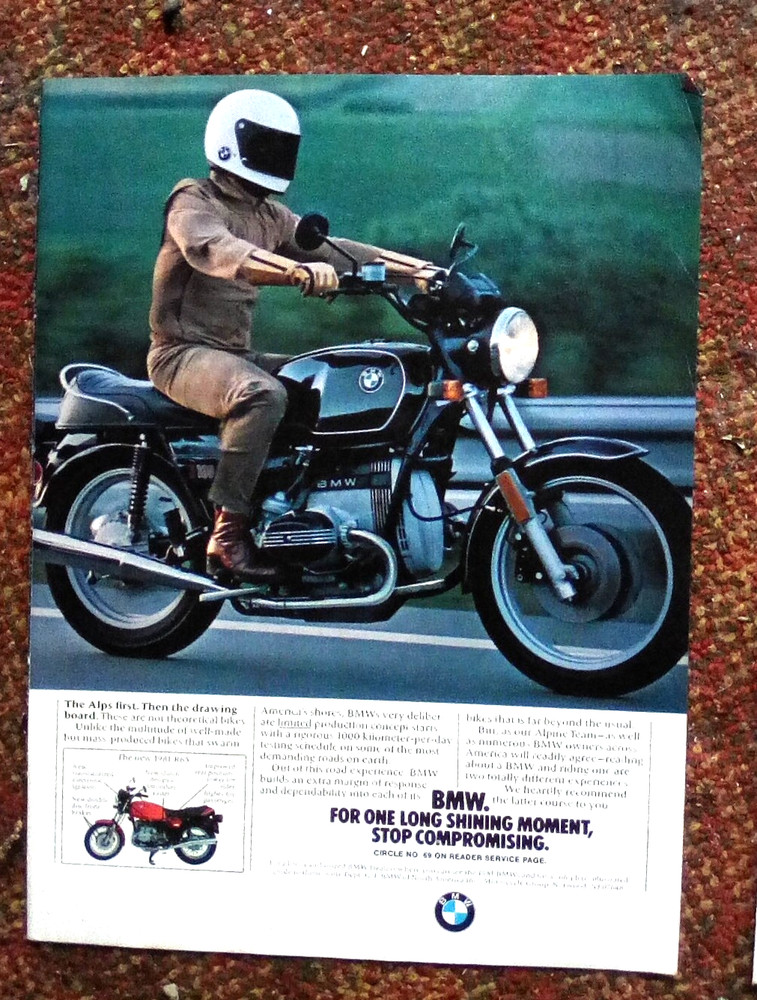 1981 BMW R100 Motorcycle Test Ad