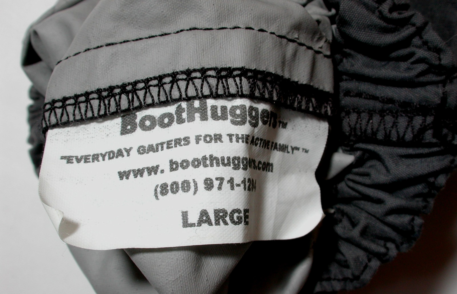 One Pair Hiking Gaiters Boot-Huggers Brand US Made - Gray in Size Large