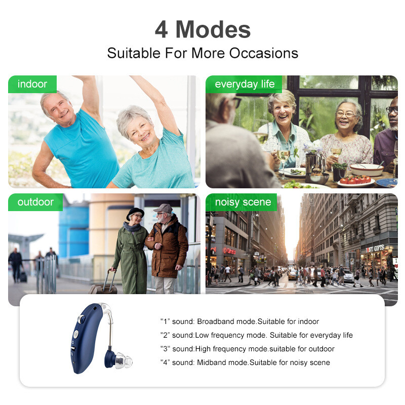 1Pc/1Pair Digital Hearing Aids With Bluetooth Function Severe Loss Rechargeable