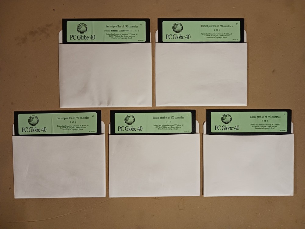 PC Globe, "Software for Everywhere", Full Map Globe for the IBM PC