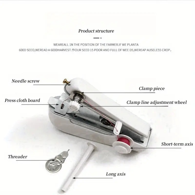 Portable Handheld Sewing Machine DIY Mini Sewing Stitching Machine Quick Sewing
