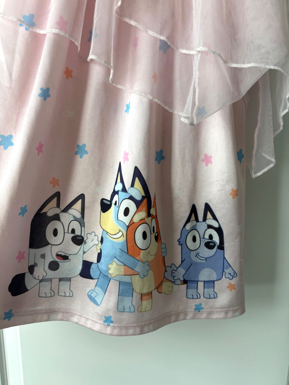 Bluey Dress-Up Costume Dress Girl Size 4T Pink Night Gown Polyester