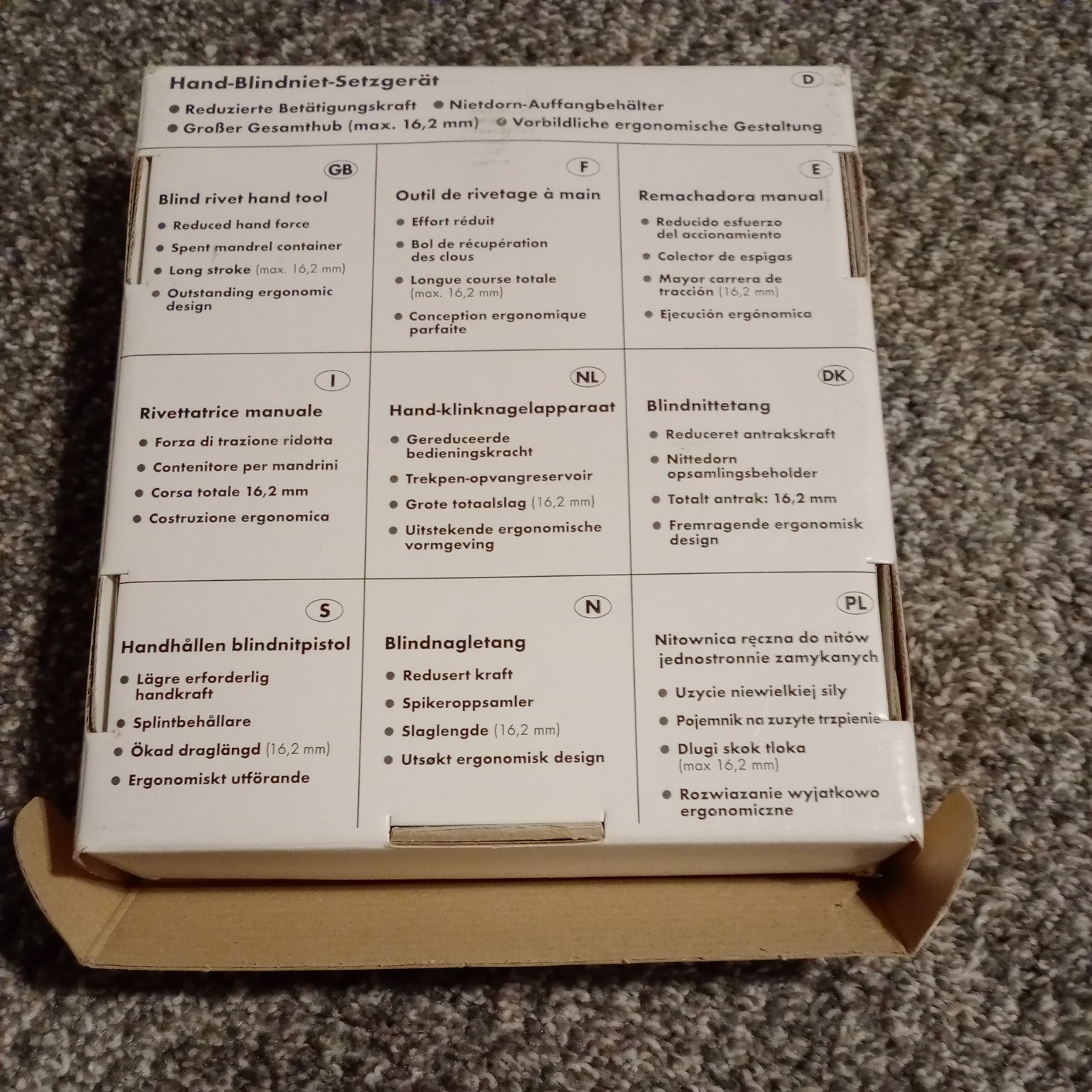 Gesipa Flipper Blind Rivet Hand Tool TOOL ONLY NO ACCESSORIES German Made