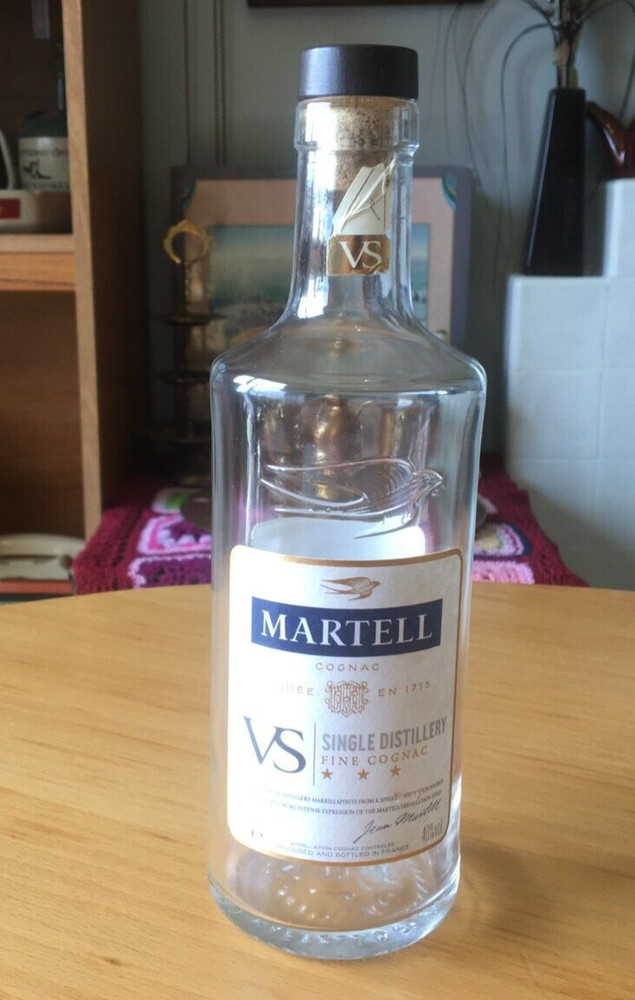 EMPTY MARTELL COGNAC 35CL BOTTLE