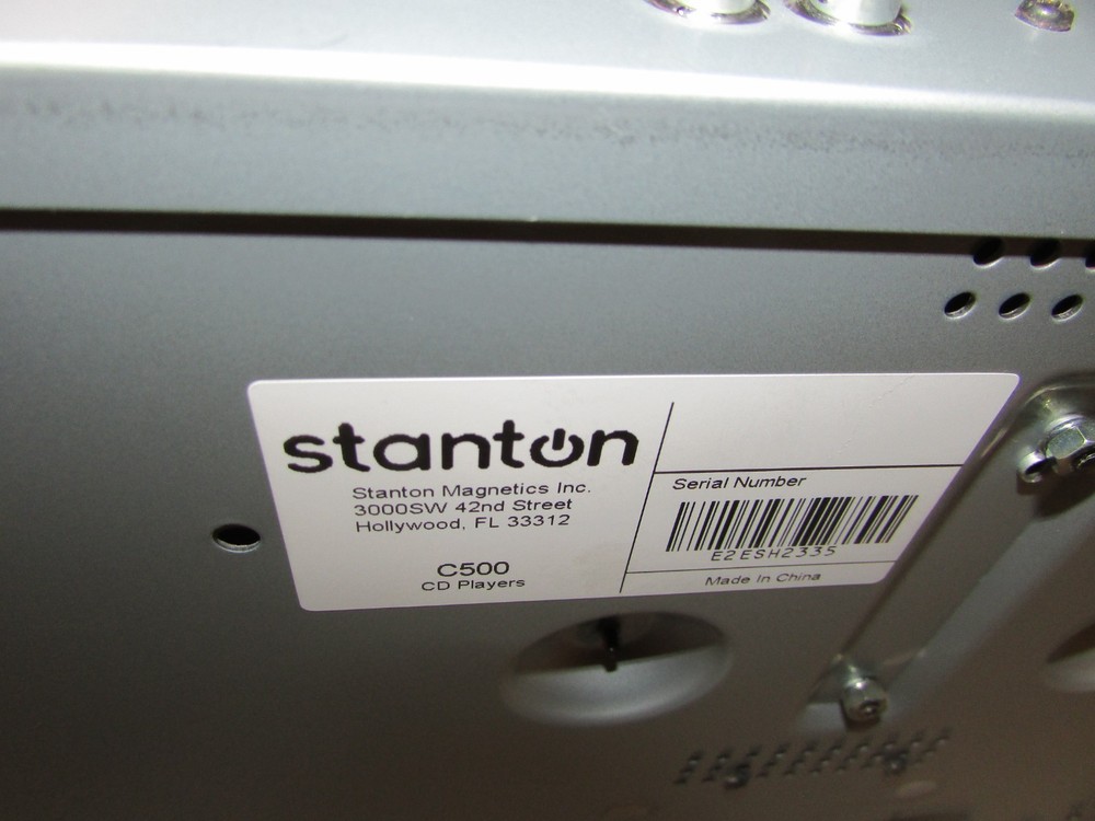 Stanton C.500 Professional DJ Dual Deck CD Player & Control Panel w/Cables Works