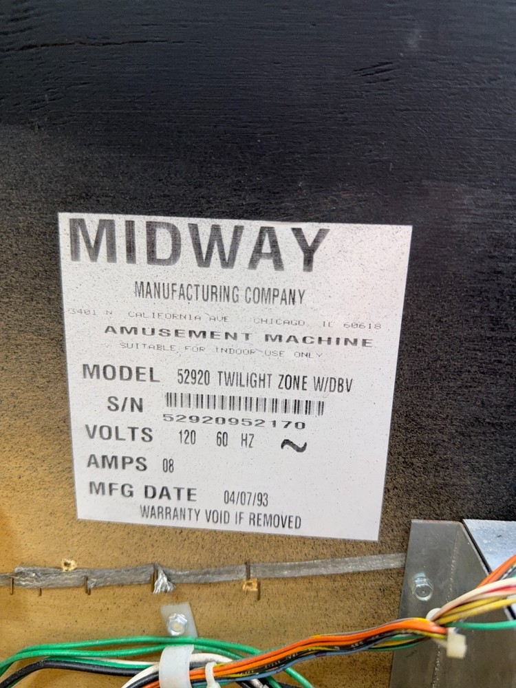 PROTOTYPE Twilight Zone Pinball Machine