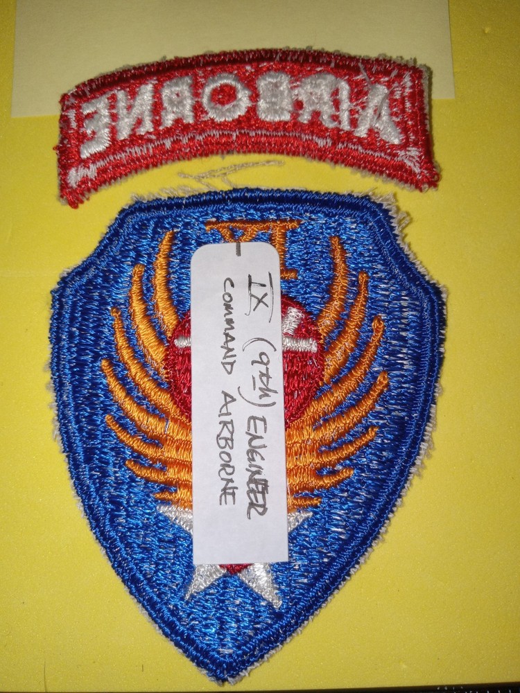 9th Engineer Command ABN - 2 piece - Tab Glows - Edge Glow on SSI Patch