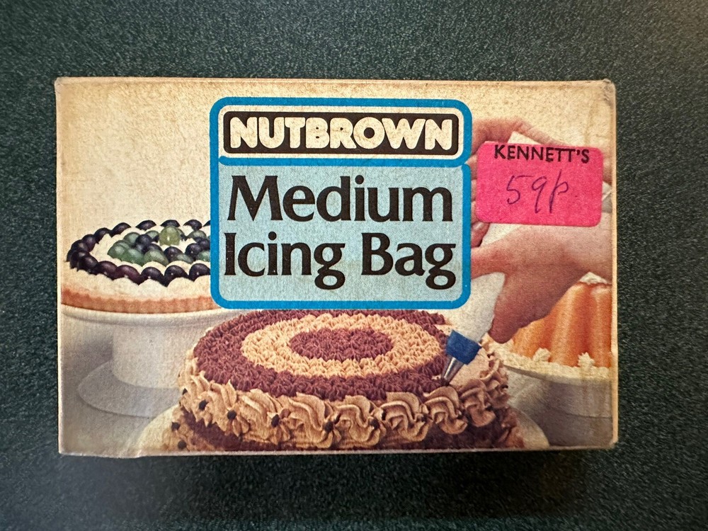 Cake Decorating Nutbrown Medium Icing Bag - VTG - Rare & Collectible