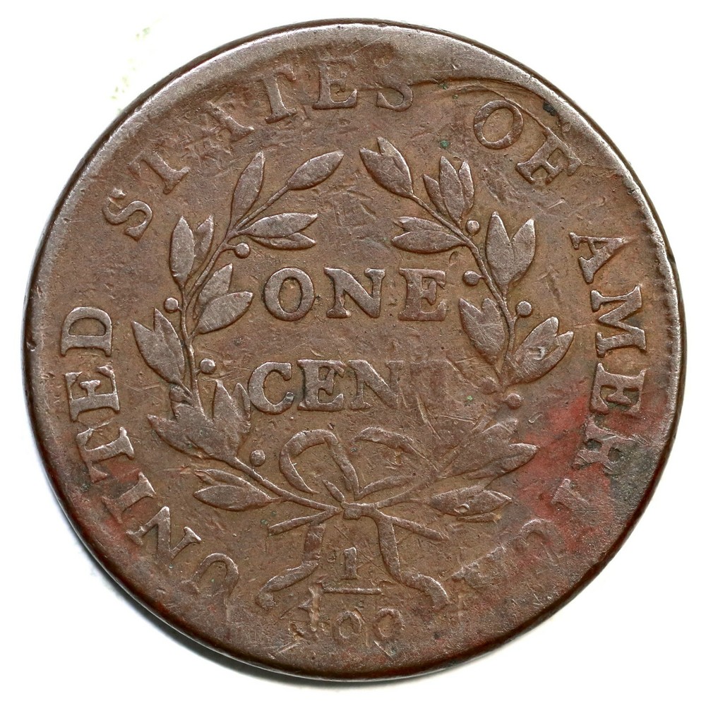 1801 S-215 R-4+ Draped Bust Large Cent Coin 1c