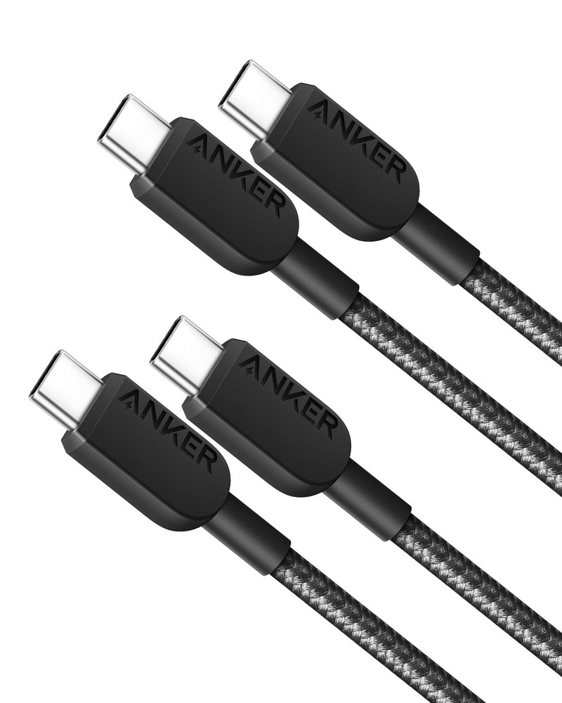 Anker USB C to C Cable,Type-C Fast Charging Cord (3FT,2Pack) 3ft, Black