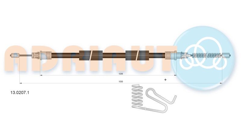 Cable Pull, parking brake ADRIAUTO 13.0207.1