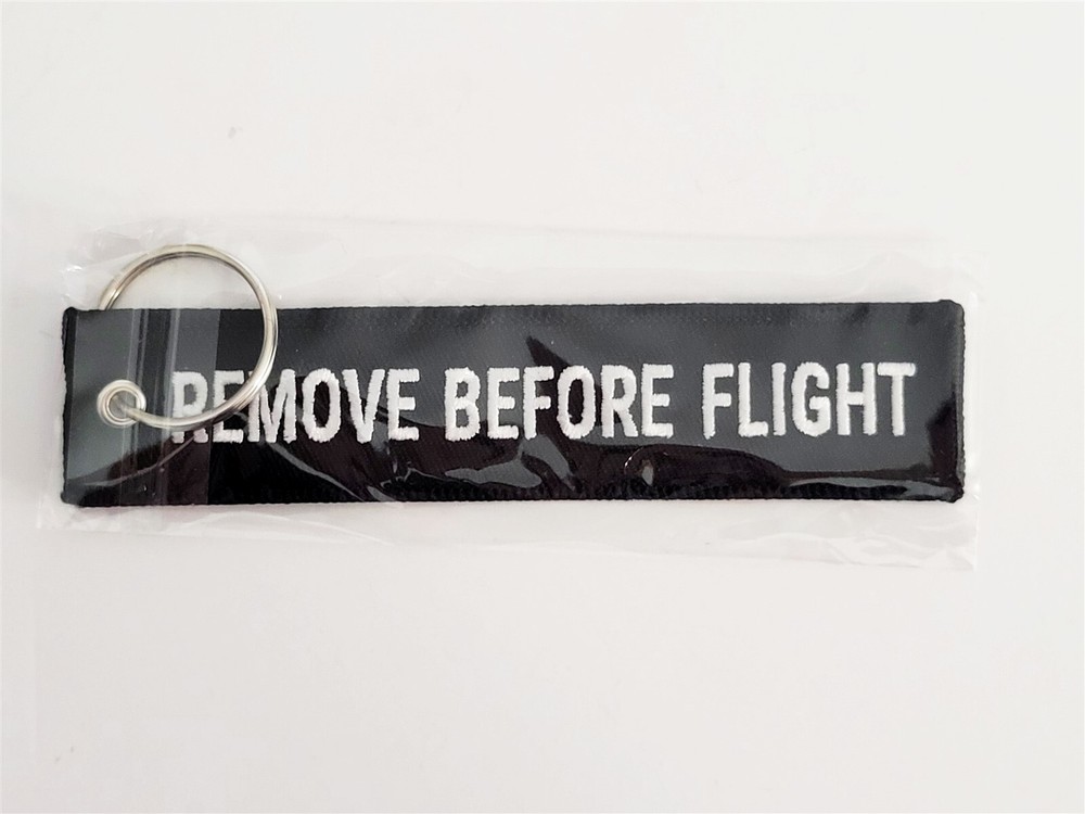 Quantum Systems Black Flight Tag Keychain Military
