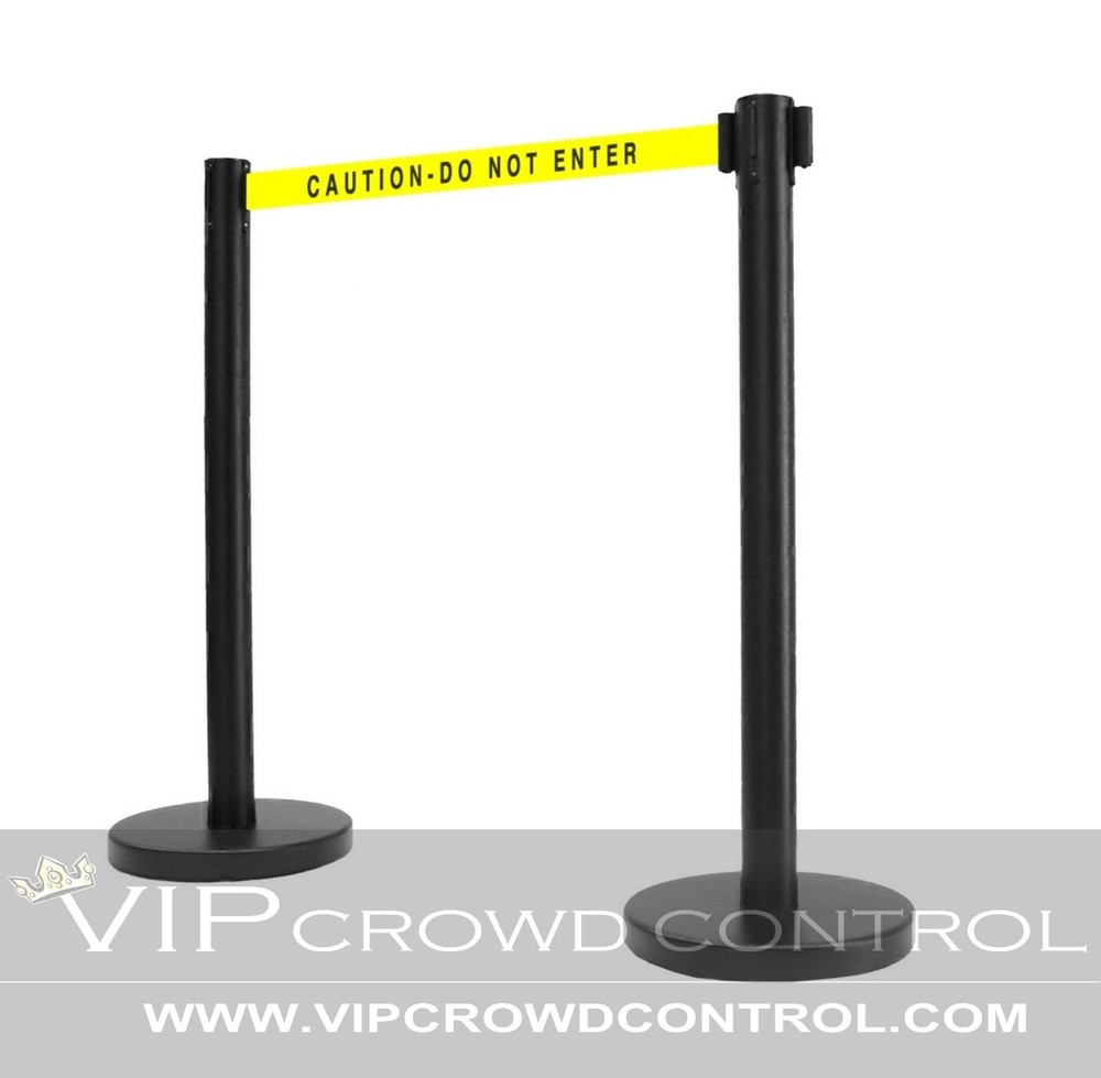 Retractable Stanchion by VIP Crowd Control, 6 posts + sign frame + wall bracket