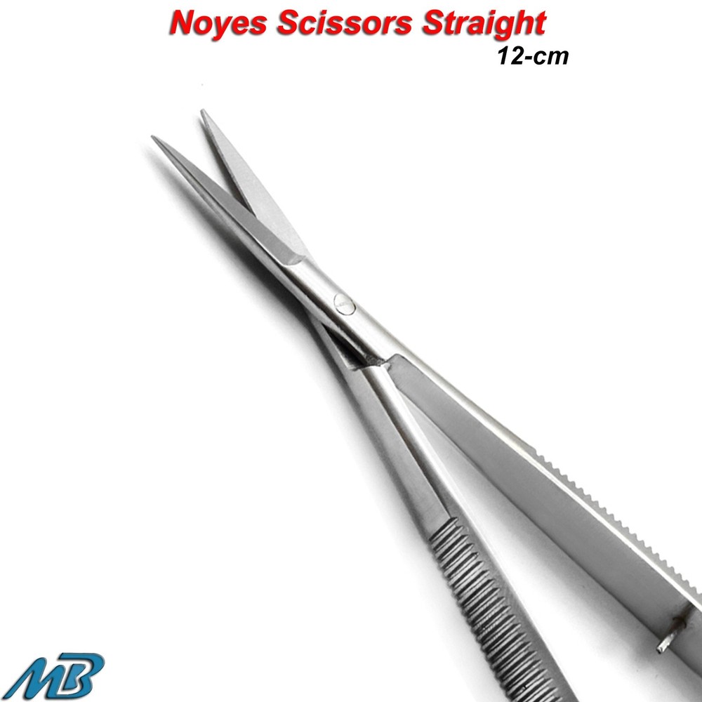 5-Pcs Microsurgery Noyes Suture Spring Scissors Micro Surgical Dissecting Shears