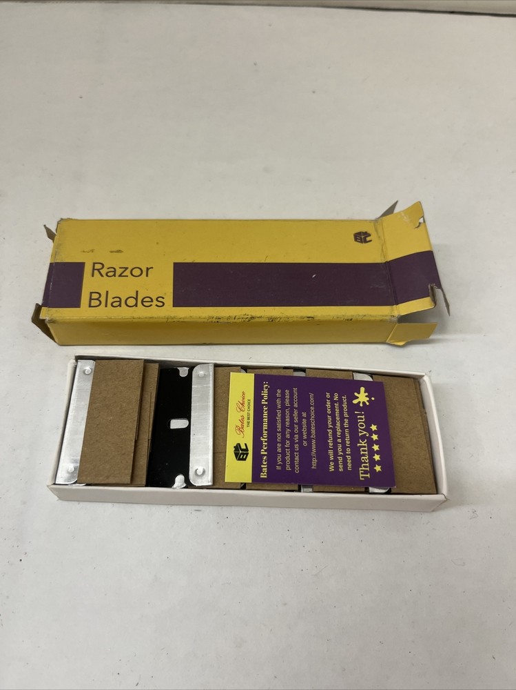 Bates- Single Edge Razor Blades, 50 Pack, Black