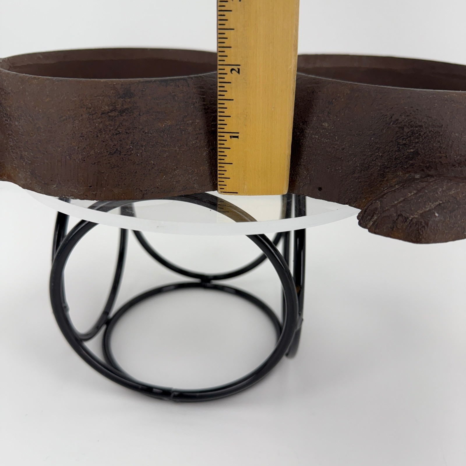 Vintage Cast Iron Dog Feeder Plant Holder Home Garden Cast Iron Sculpture Boho