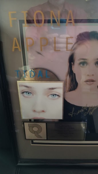 FIONA APPLE - "TIDAL" ORIGINAL **SIGNED ON MATTE** RIAA GOLD RECORD AWARD