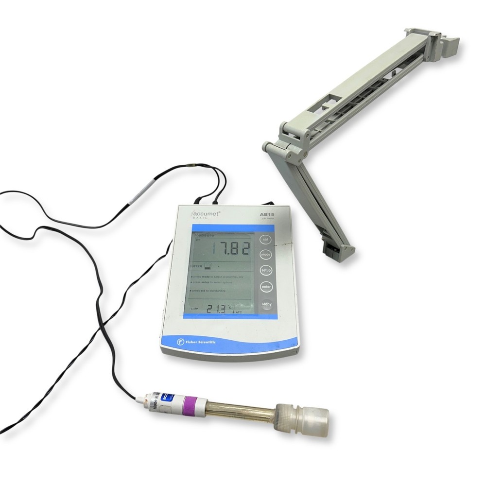 Fisher Scientific Accumet Basic AB15 Benchtop pH/mV Meter with Probe & Electrode