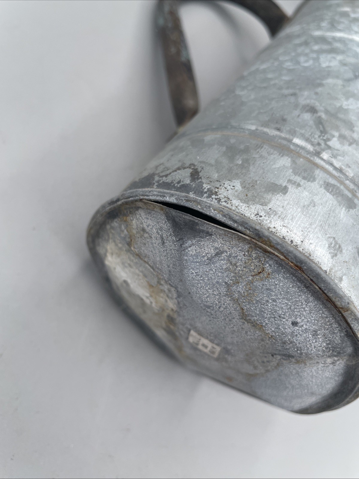 Antique Galvanized Metal Watering Bucket