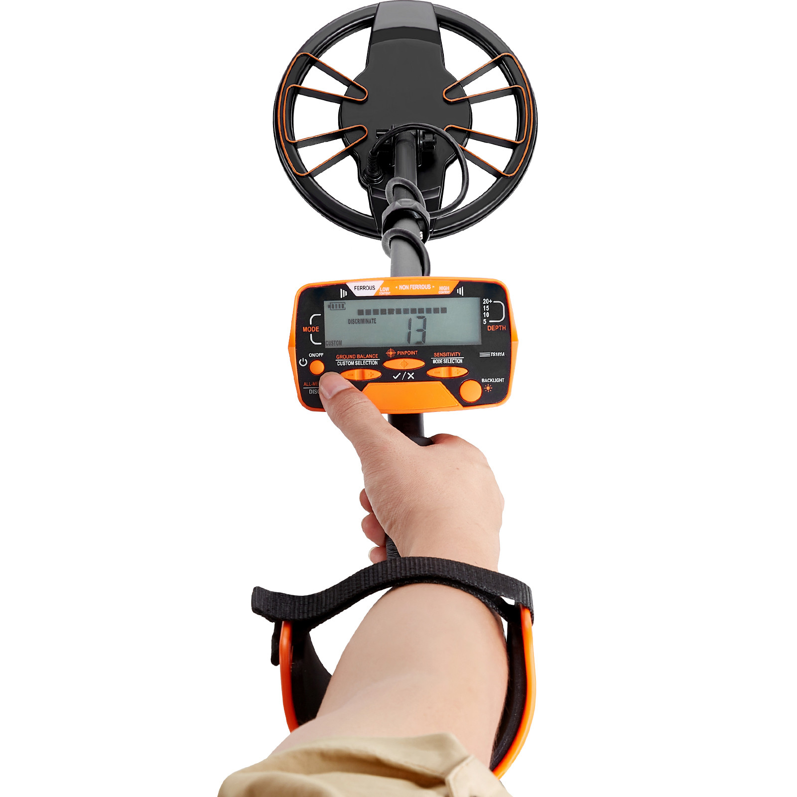 LCD Display 10 Inch Metal Detector Gold Digger Hunter IP68 Waterproof