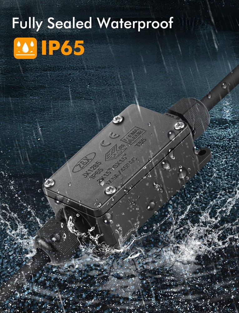 Junction Box - 8 Pack IP65 Waterproof 2 Way PG9 Electrical Junction Box Elect...