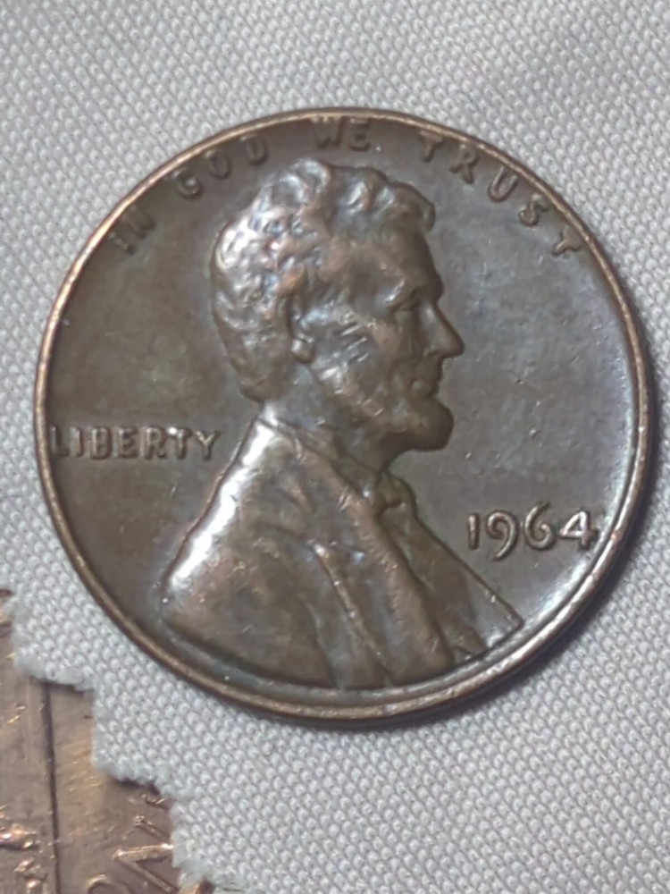 1964 Lincoln Cent No mint mark Letter Errors On Rim
