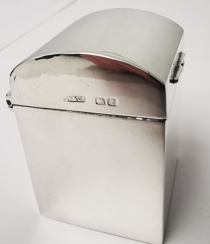 Solid Silver Miniature Playing Cards Box - Chester 1911
