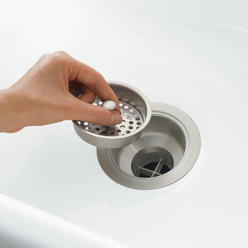 Easy Installation Brass Sink Strainer, Polished Chrome