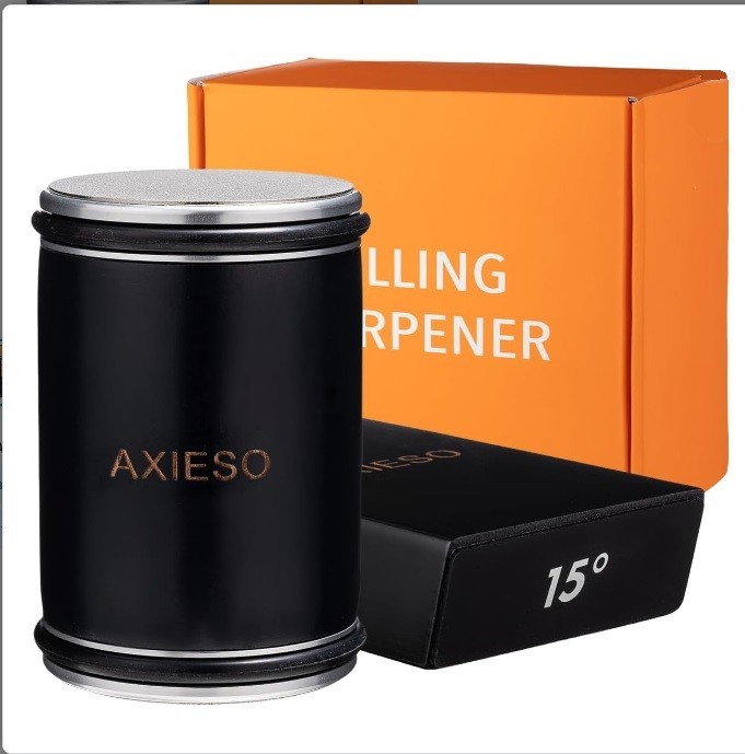 Rolling Knife Sharpener Kit - Roller Knife Sharpening Tool w/ Diamond & Ceramic