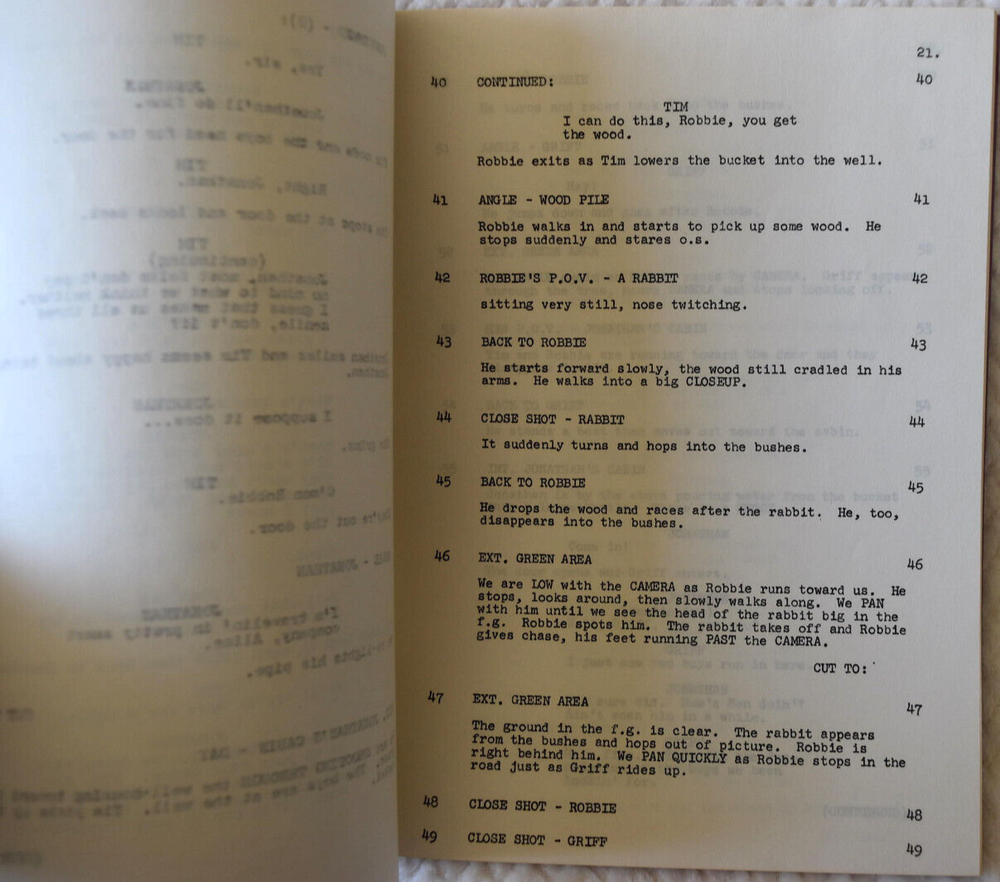 1972 Bonanza "The Sound of Sadness" Original First Draft Screenplay Script