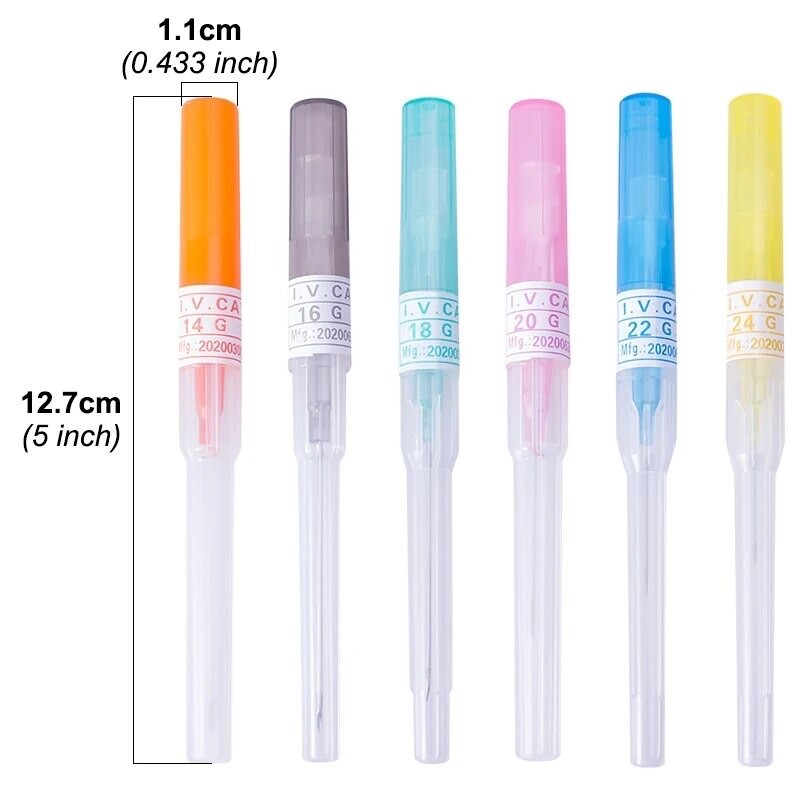Piercing Needle Disposable Catheter Cannula 50 Pcs